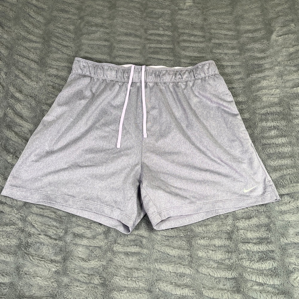Nike Womens Dri-FIT‎ Heathered Purple Athletic Training Shorts Size Large AN868